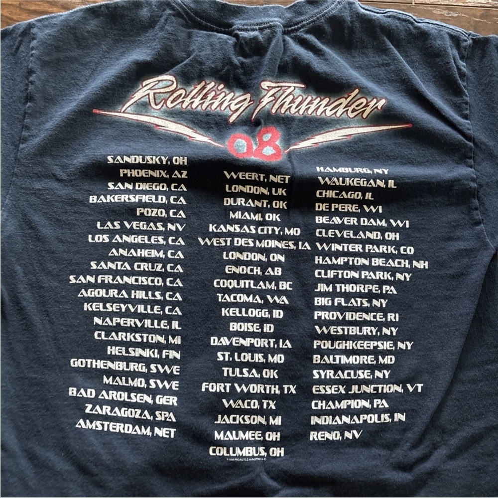 2008 Ted Nugent ‘Rolling Thunder’ Tour T-Shirt - Picture 7 of 7